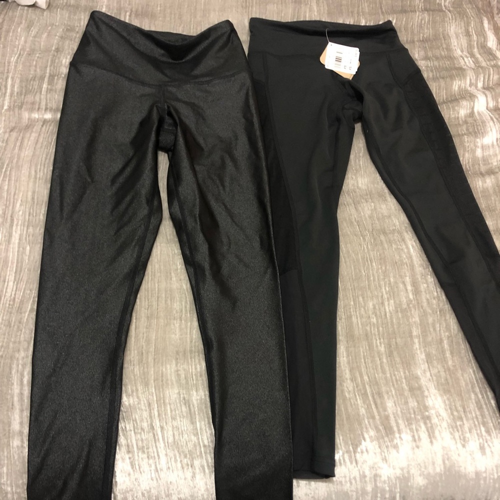 Reebok 2 Pack- Mesh & Metallic Leggings